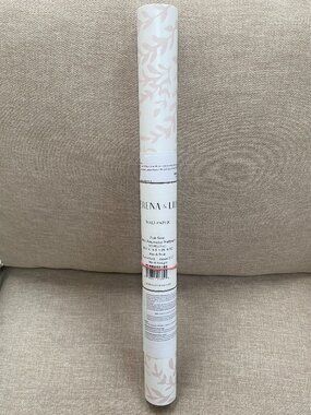 NEW Serena & Lily Priano Removable/Peel & Stick Wallpaper: Pink Sand/White